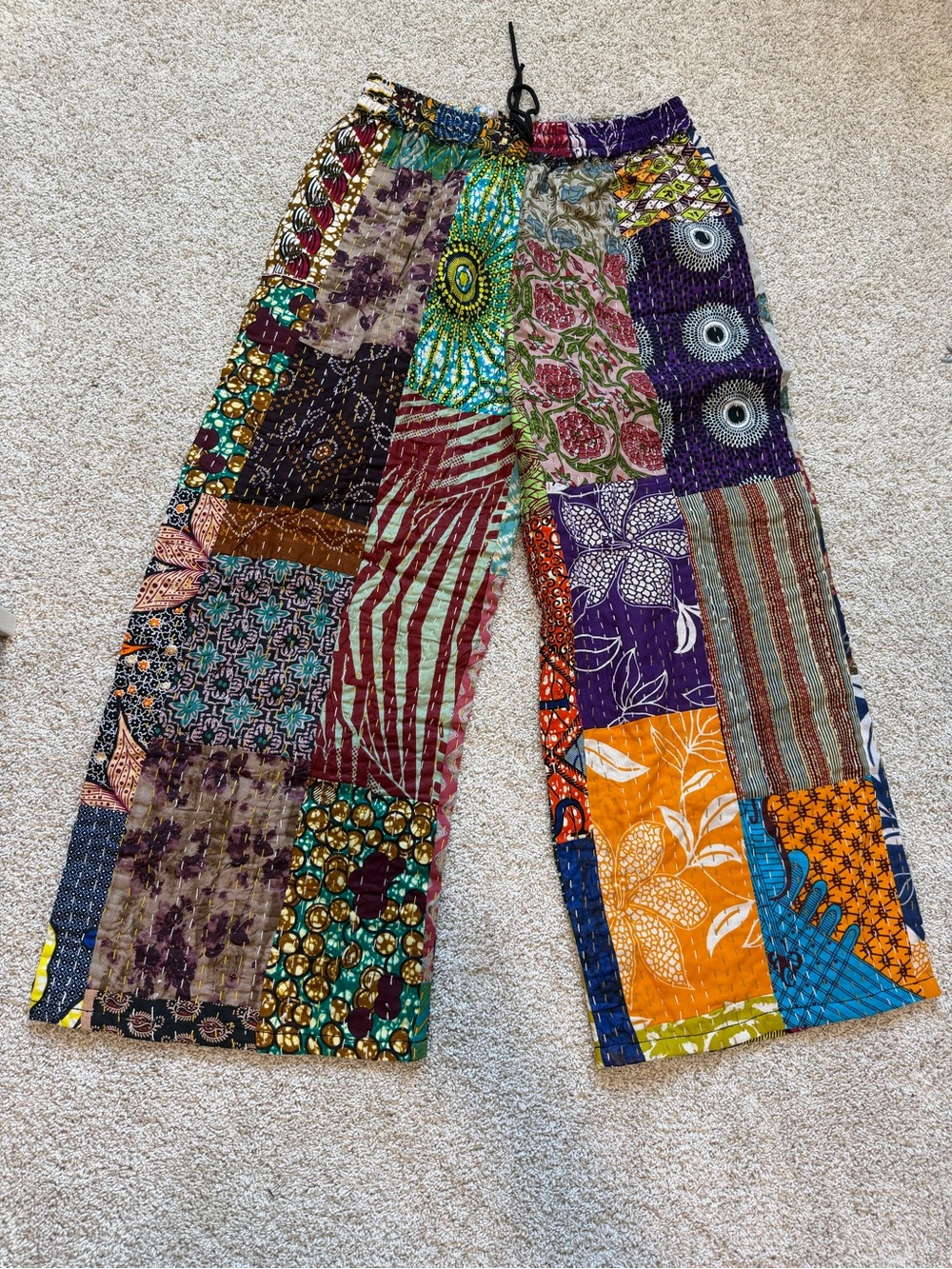 RAJ kantha pants embroidery